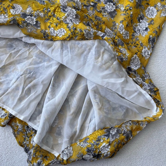 NWT ZARA Floral Print Chiffon Boho Midi Dress S - Picture 6 of 14